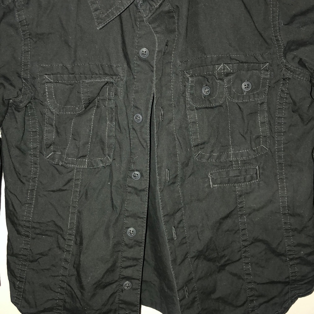 Black button Down shirt - Picture 3 of 4
